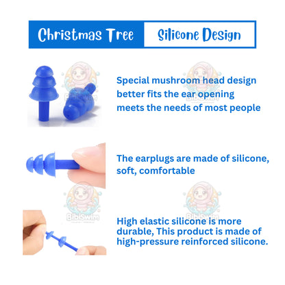 BIBISWIM Silicone Ear Plugs & Nose Clip for Swimming, Diving & Surfing
