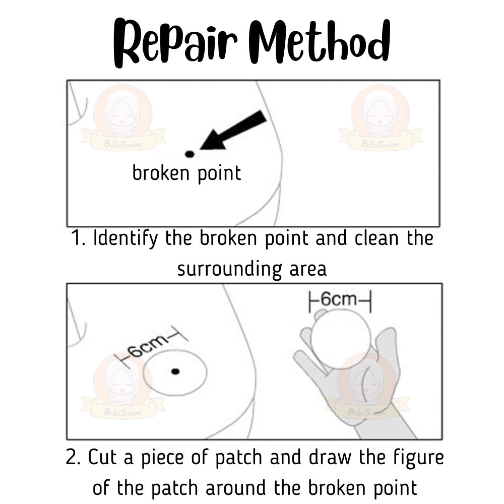 BIBISWIM Pool Repair Kit | Glue & Patch for Inflatable & Leaky Pools