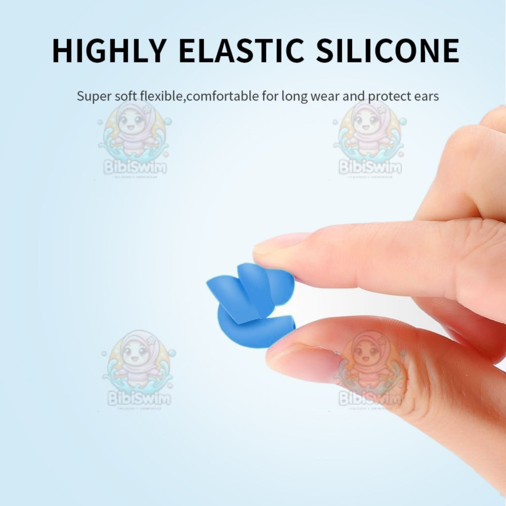 BIBISWIM Silicone Baby Ear Plugs for Swimming & Sleeping | Anti-Noise with Case