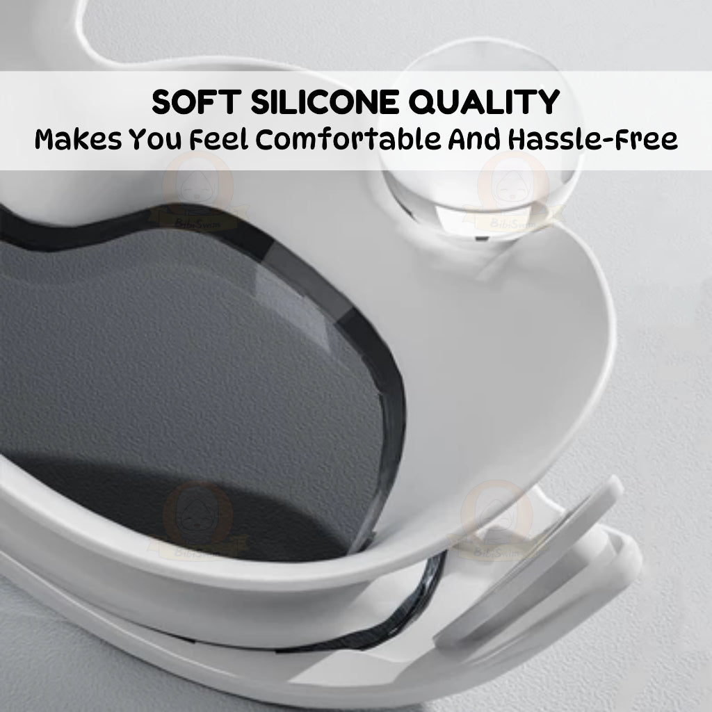 BIBISWIM Adult Swimming Goggles | Big-Frame Waterproof with Earplugs