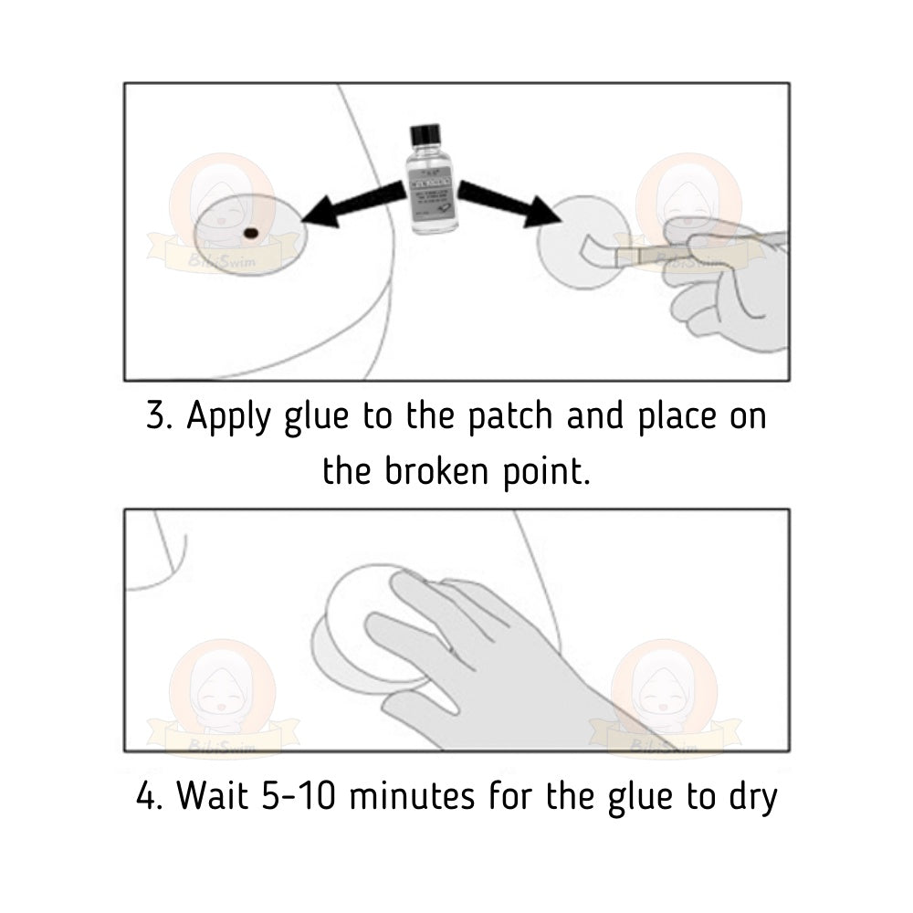 BIBISWIM Pool Repair Kit | Glue & Patch for Inflatable & Leaky Pools