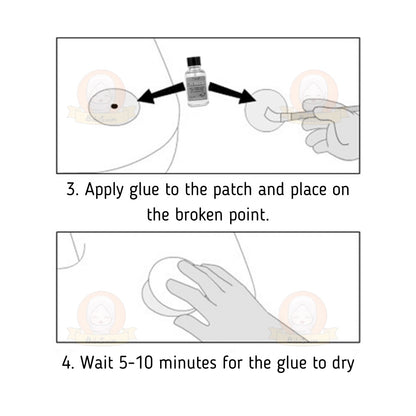 BIBISWIM Pool Repair Kit | Glue & Patch for Inflatable & Leaky Pools