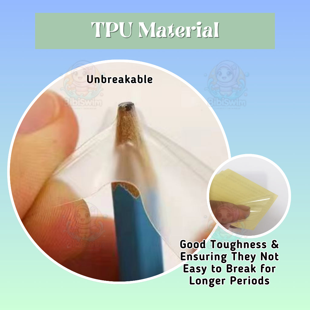 BIBISWIM Transparent PVC Repair Patch Kit for Inflatable Pool & Toys