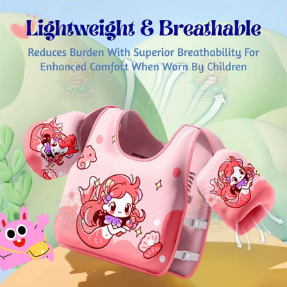 BIBISWIM Kids Swimming Vest | Safety Life Jacket Arm & Chest Float