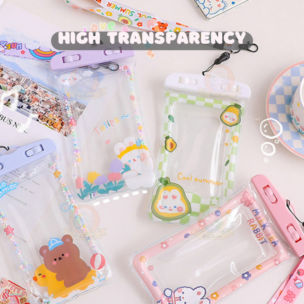 BIBISWIM Waterproof Transparent Airbag Phone Pouch | Underwater Mobile Case