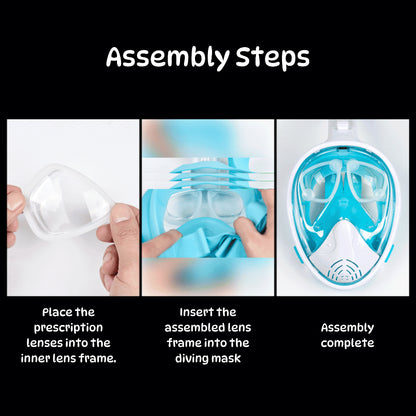 BIBISWIM Snorkel Diving Mask with Myopia Lens | Scuba Power Silicone Mask