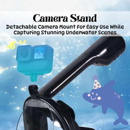 BIBISWIM Full Face Snorkel Mask | Adult & Kids Diving Swimming Mask