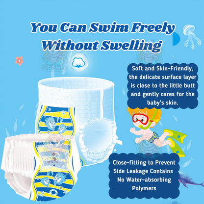 BIBISWIM Baby Swimming Diaper Pants Disposable & Leakproof | Lampin Renang