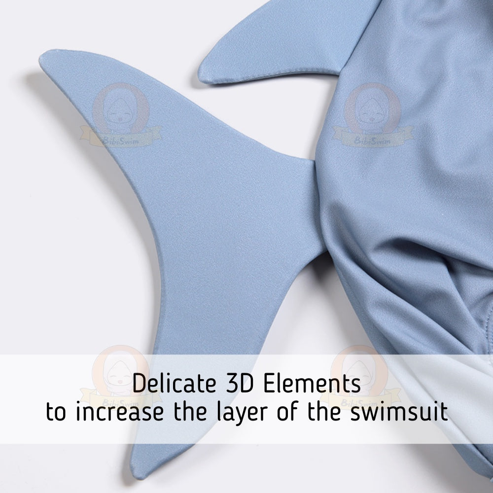 BIBISWIM Shark Swim Cap Set