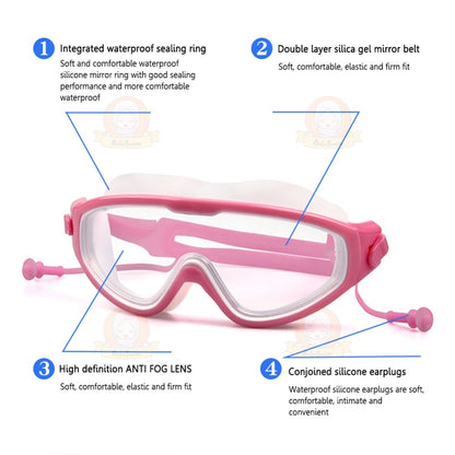 BIBISWIM Kids Anti-Fog Swim Goggles 15 Colors