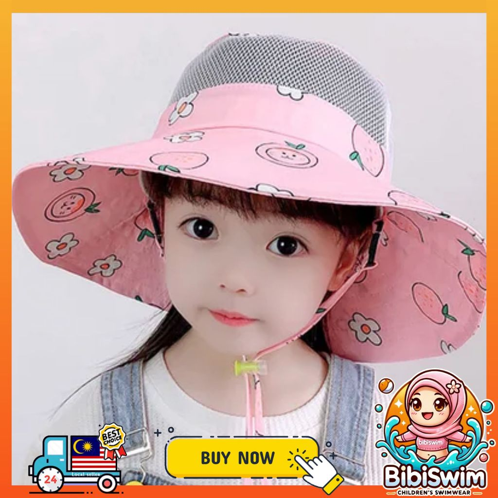 BIBISWIM Baby Bucket Hat Kids Sun Hat Boys Girls Outdoor Hat Sun Protection Cap Fisherman Beach Hat