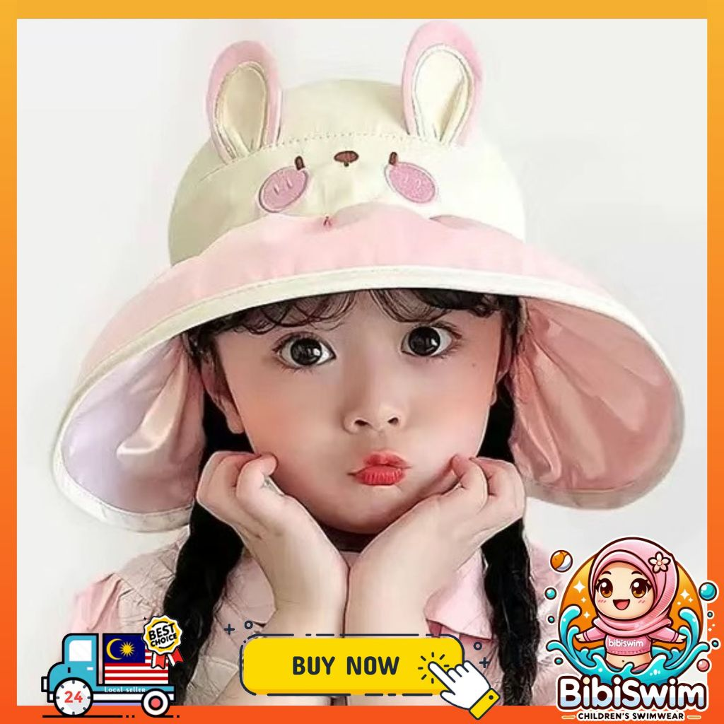 BIBISWIM Baby Bucket Hat Kids Sun Hat Boys Girls Outdoor Hat Sun Protection Cap Fisherman Beach Hat