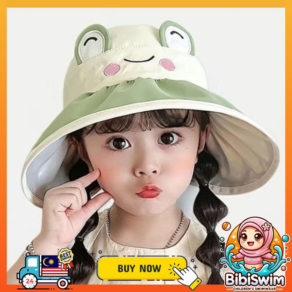 BIBISWIM Baby Bucket Hat Kids Sun Hat Boys Girls Outdoor Hat Sun Protection Cap Fisherman Beach Hat