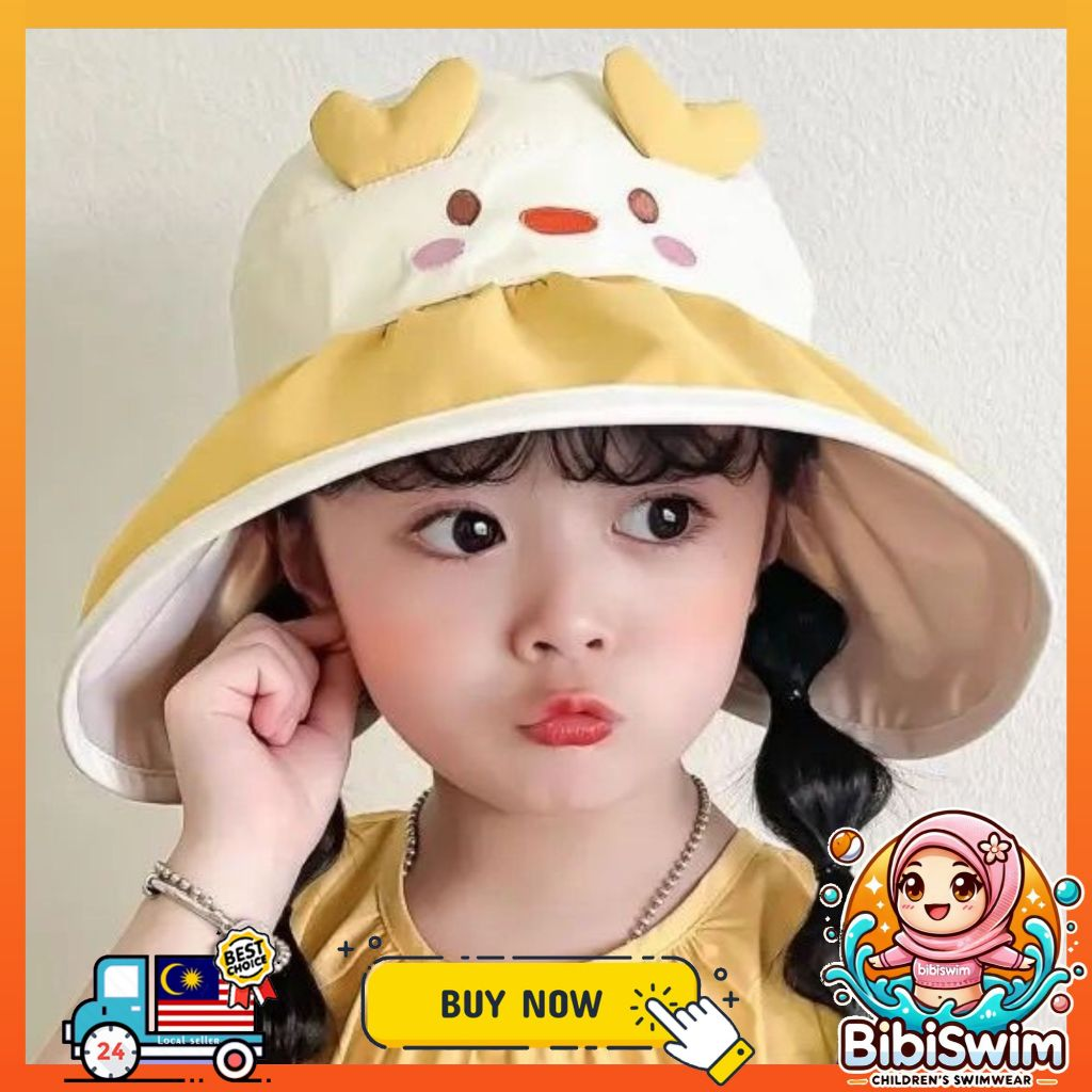 BIBISWIM Baby Bucket Hat Kids Sun Hat Boys Girls Outdoor Hat Sun Protection Cap Fisherman Beach Hat