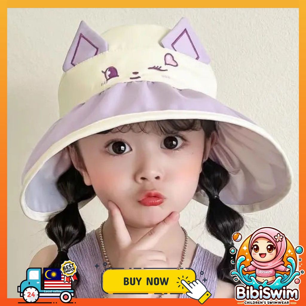 BIBISWIM Baby Bucket Hat Kids Sun Hat Boys Girls Outdoor Hat Sun Protection Cap Fisherman Beach Hat