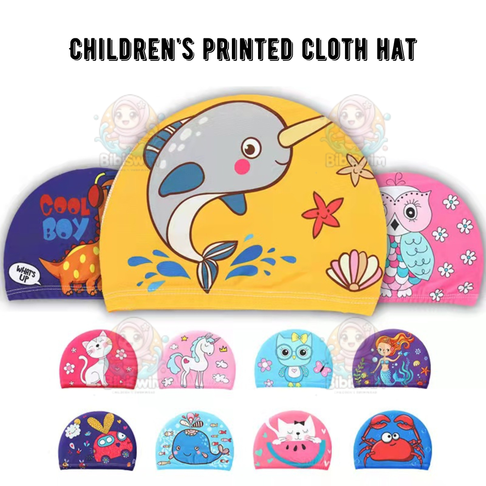 BIBISWIM Swimming Cap Kids Boy Girl Swim Cap Hat For Kid