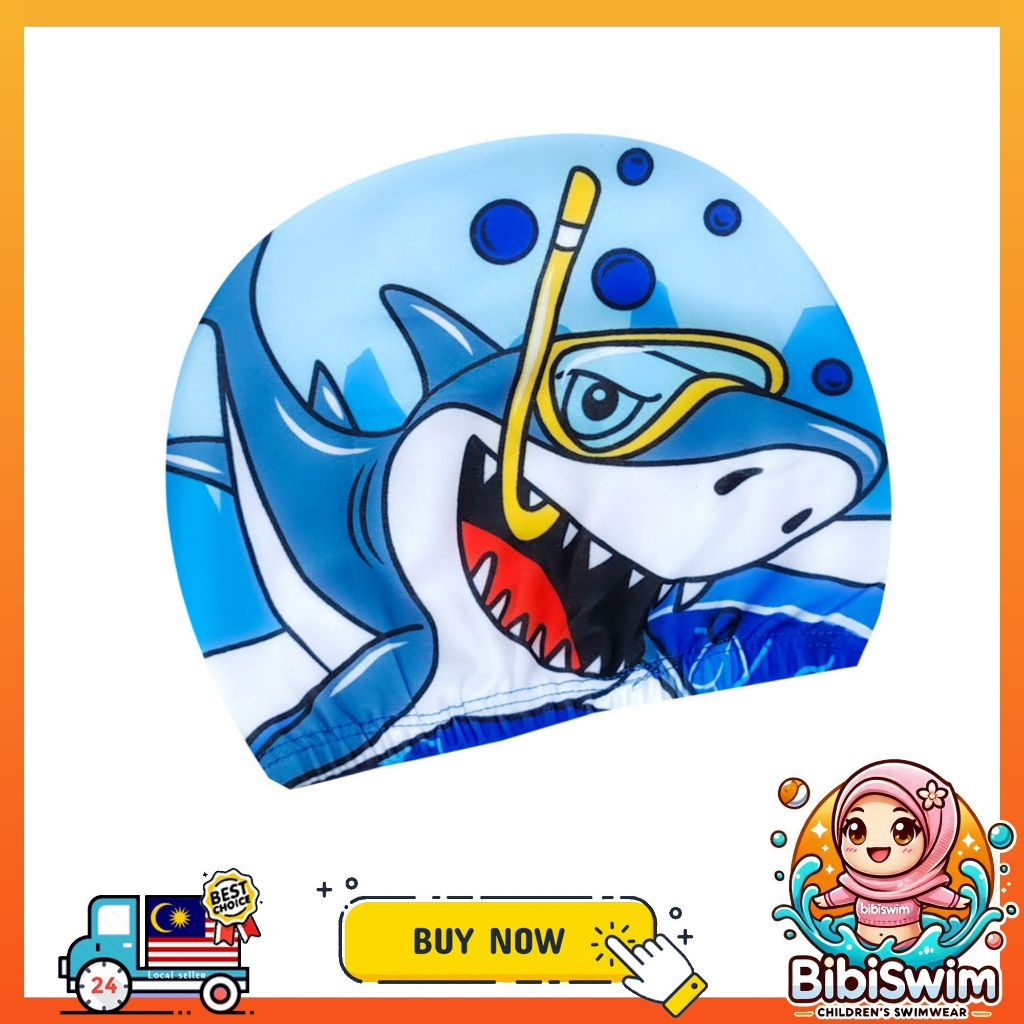 BIBISWIM Swimming Cap Kids Boy Girl Swim Cap Hat For Kid