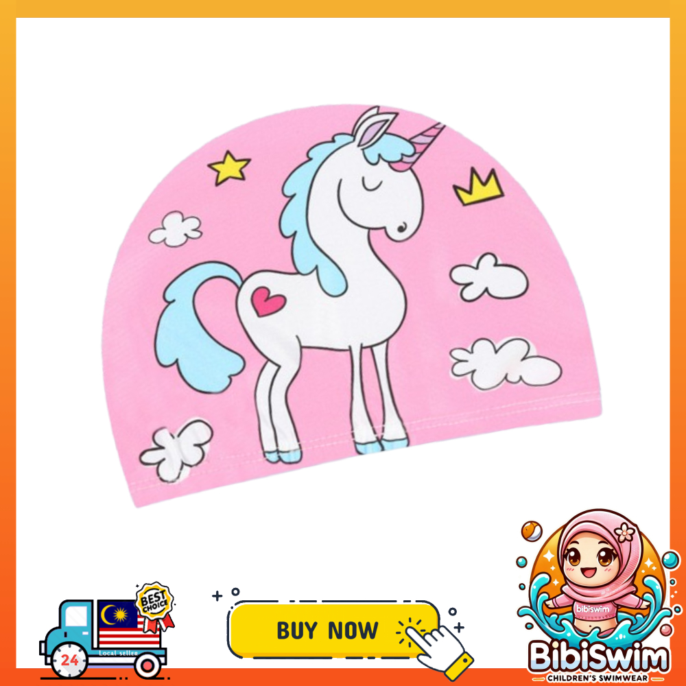 BIBISWIM Swimming Cap Kids Boy Girl Swim Cap Hat For Kid