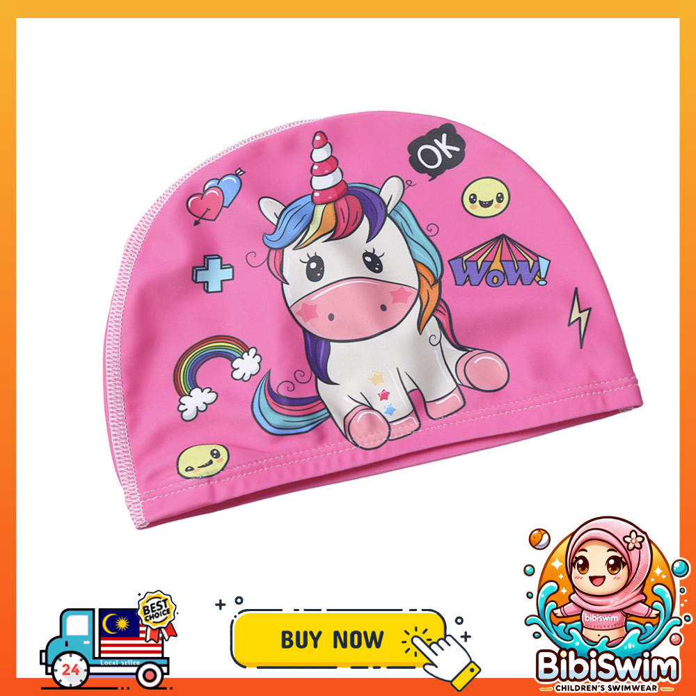 BIBISWIM Swimming Cap Kids Boy Girl Swim Cap Hat For Kid
