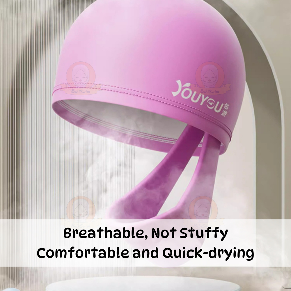 BIBISWIM Swim Swimming Cap Headband Woman Adult PU Swimming Hat