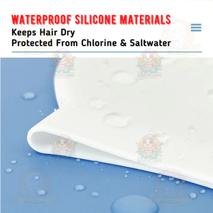 BIBISWIM Swimming Cap Swim Diving Caps For Adults Silicone Head Ear Protection Waterproof Sports Hat