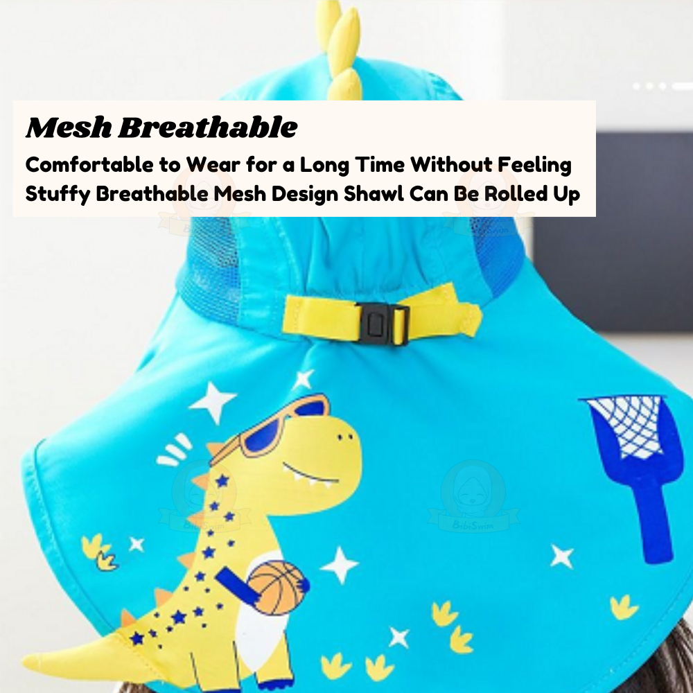 BIBISWIM Wide Brim Children Sun Hat Kids Beach Bucket Hat