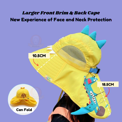 BIBISWIM Wide Brim Children Sun Hat Kids Beach Bucket Hat