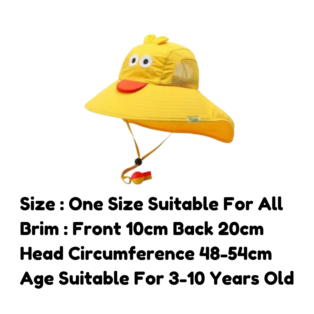 BIBISWIM Wide Brim Children Sun Hat Kids Beach Bucket Hat