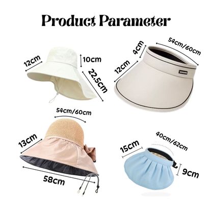 BIBISWIM Women's Foldable Sun Visor hat UV Protection Hat Camping Bucket Beach Hiking Fishing Hat