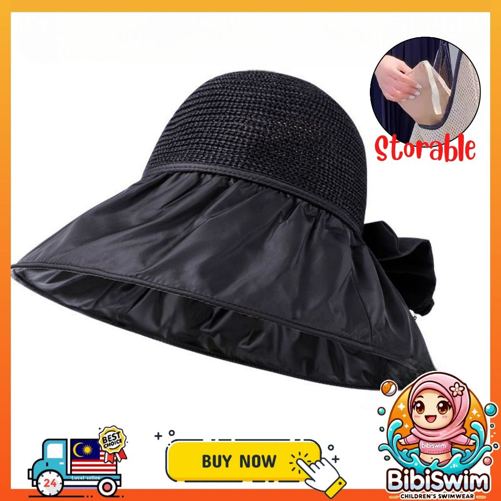 BIBISWIM Women's Foldable Sun Visor hat UV Protection Hat Camping Bucket Beach Hiking Fishing Hat