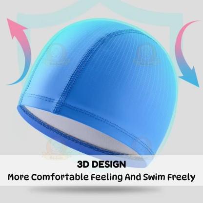 BIBISWIM Adult Swimming Cap Swim Cap Swimming Hat PU Waterproof Elasticity Topi Renang Dewasa 泳帽