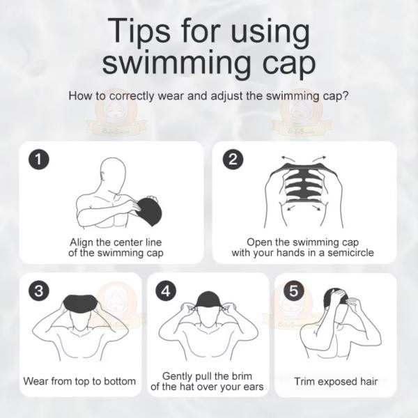 BIBISWIM Adult Swimming Cap Swim Cap Swimming Hat PU Waterproof Elasticity Topi Renang Dewasa 泳帽