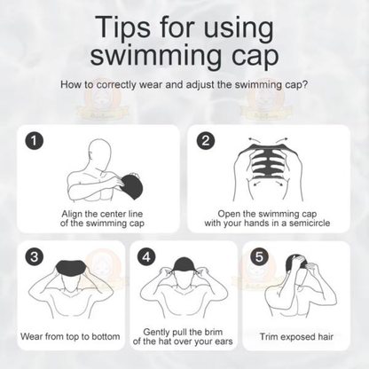 BIBISWIM Adult Swimming Cap Swim Cap Swimming Hat PU Waterproof Elasticity Topi Renang Dewasa 泳帽