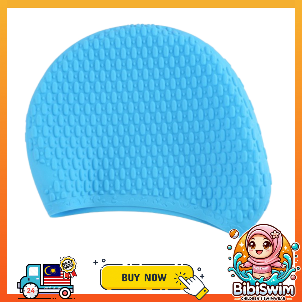 BIBISWIM Swimming Cap Swim Diving Caps For Adults Silicone Head Ear Protection Waterproof Sports Hat