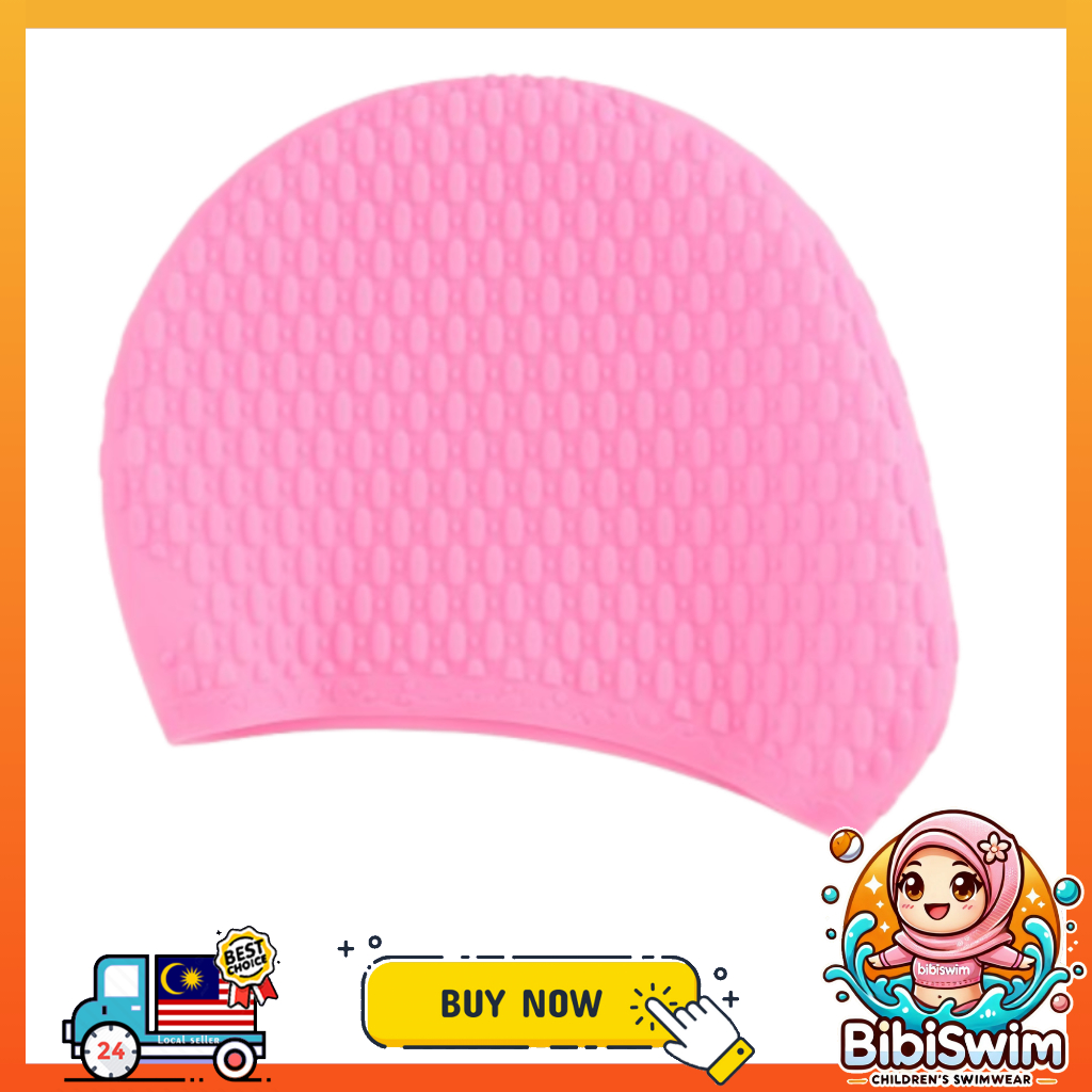 BIBISWIM Swimming Cap Swim Diving Caps For Adults Silicone Head Ear Protection Waterproof Sports Hat