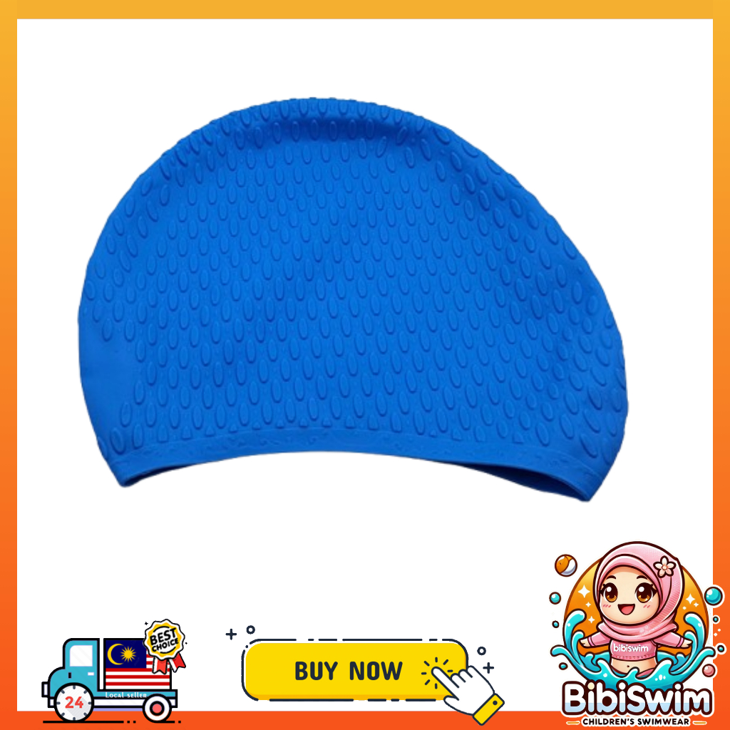 BIBISWIM Swimming Cap Swim Diving Caps For Adults Silicone Head Ear Protection Waterproof Sports Hat