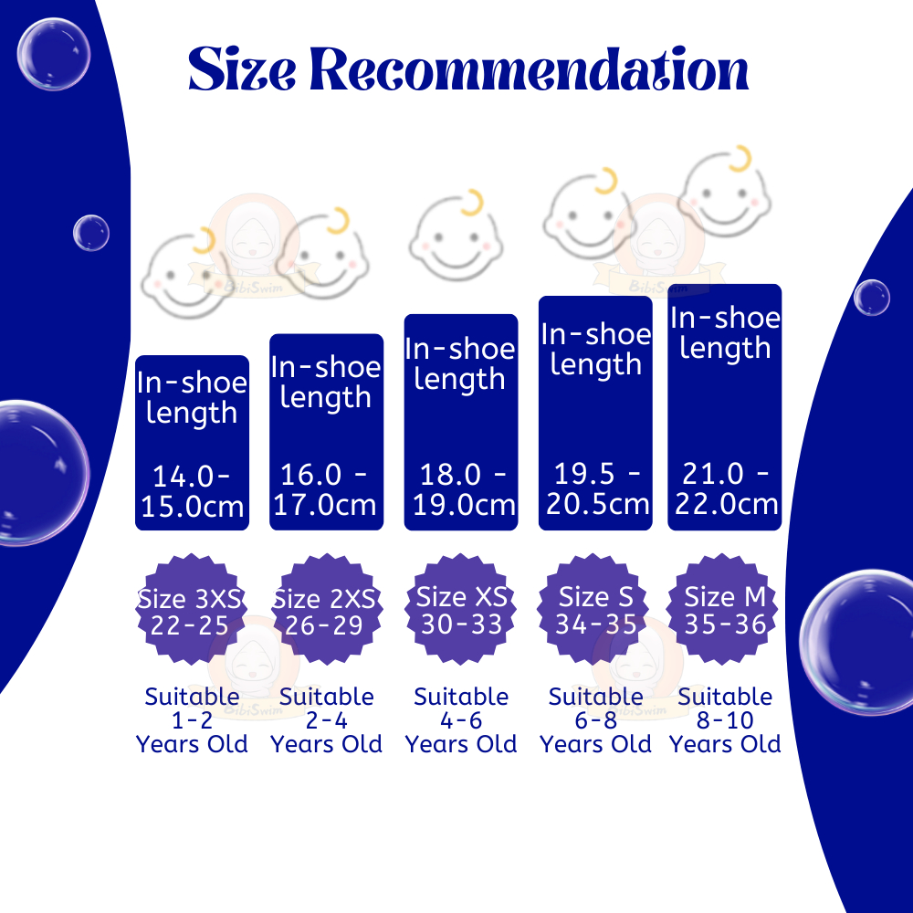BIBISWIM Swimming Shoes Shoe Kids Swimming Socks Sock | Kasut Renang Berenang Budak