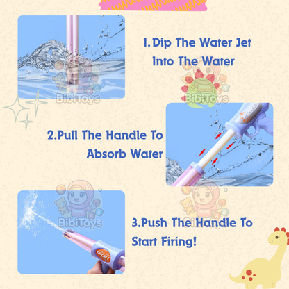 BIBISWIM Kids Outdoor Spray Water Gun Blaster Shooter Swimming Pool Beach Toys Mainan Pistol Air