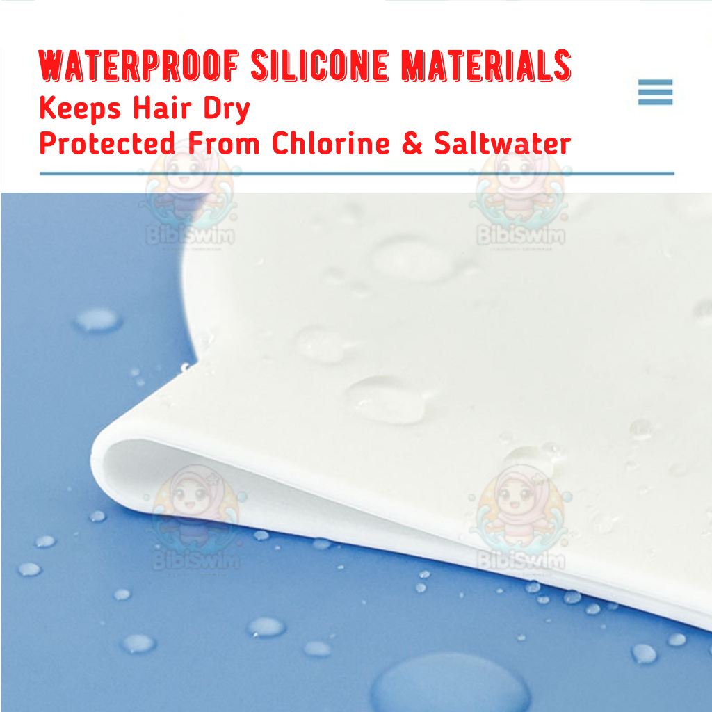 BIBISWIM Swimming Cap Kids Silicone Waterproof Water Sports