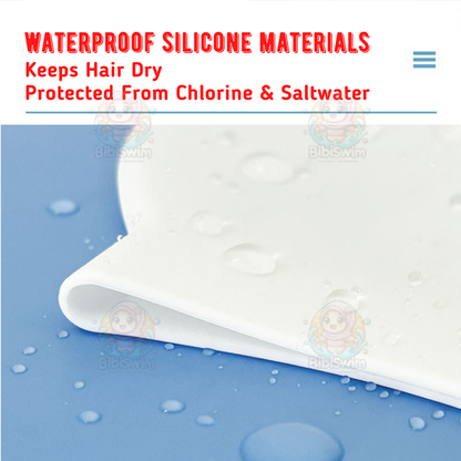 BIBISWIM Swimming Cap Kids Silicone Waterproof Water Sports