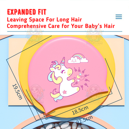 BIBISWIM Swimming Cap Kids Silicone Waterproof Water Sports