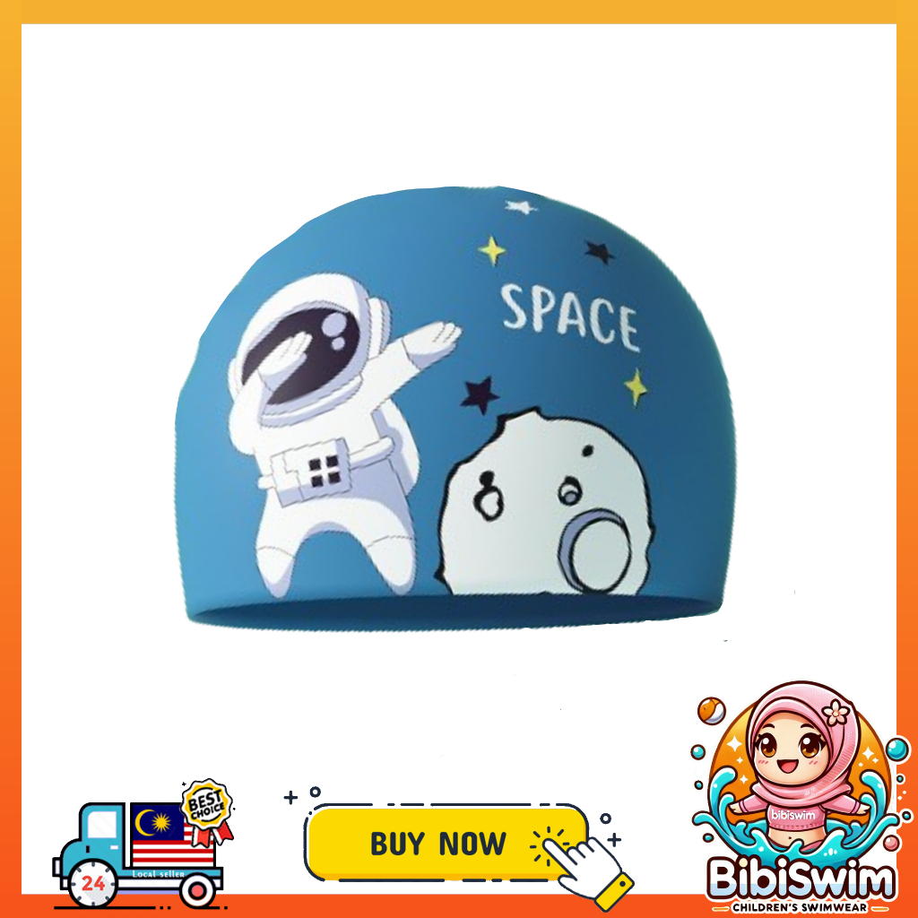 BIBISWIM Swimming Cap Kids Silicone Waterproof Water Sports