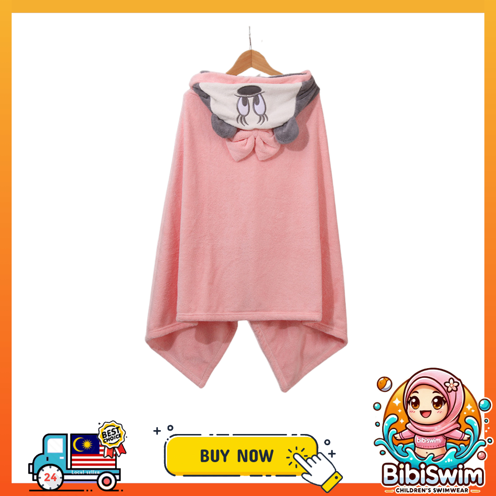 BIBISWIM Baby Kids Bath Towel Children Hoodie Beach Towel Towels