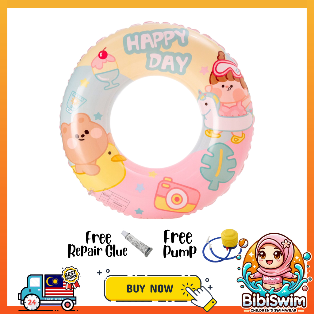 BIBISWIM Inflatable Baby Swimming Float Swim Swimming Ring Kids
