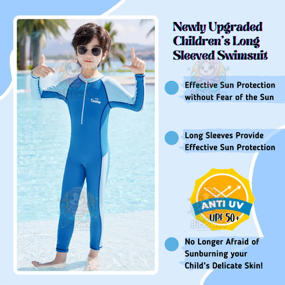 BIBISWIM Swimming Suit Kid Boy Girl Long Sleeved Sun Protection Swimsuit One Piece