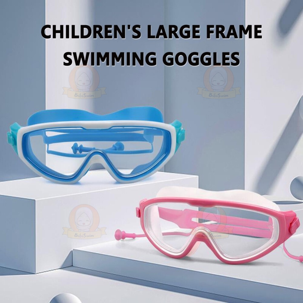 BIBISWIM Swimming goggle glass glasses with ear plug  kids