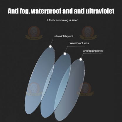 BIBISWIM Swimming goggle glass glasses with ear plug  kids