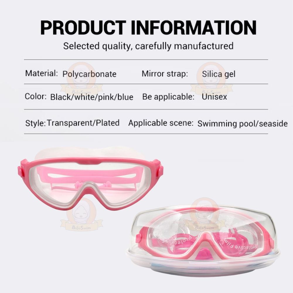 BIBISWIM Swimming goggle glass glasses with ear plug  kids