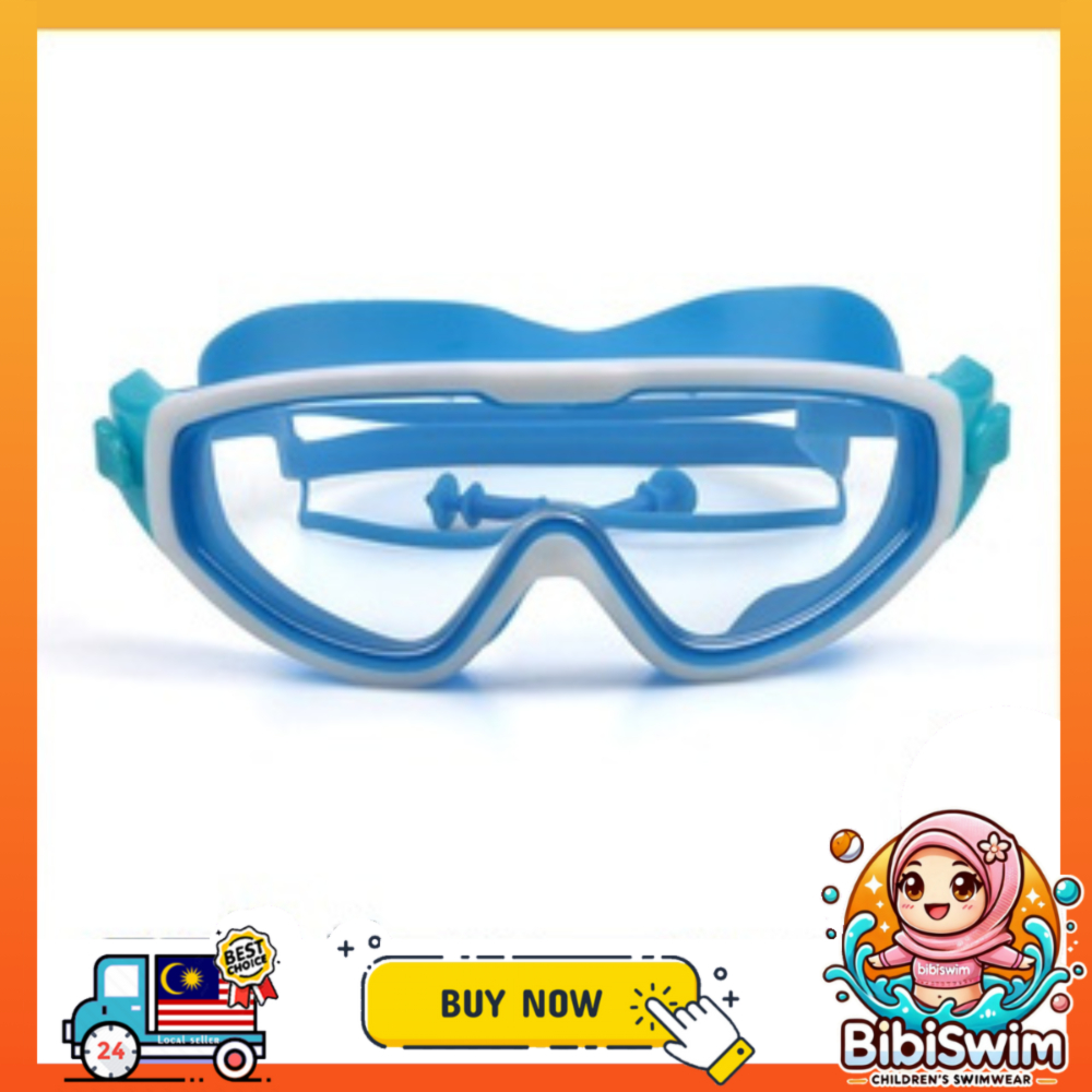 BIBISWIM Swimming goggle glass glasses with ear plug  kids