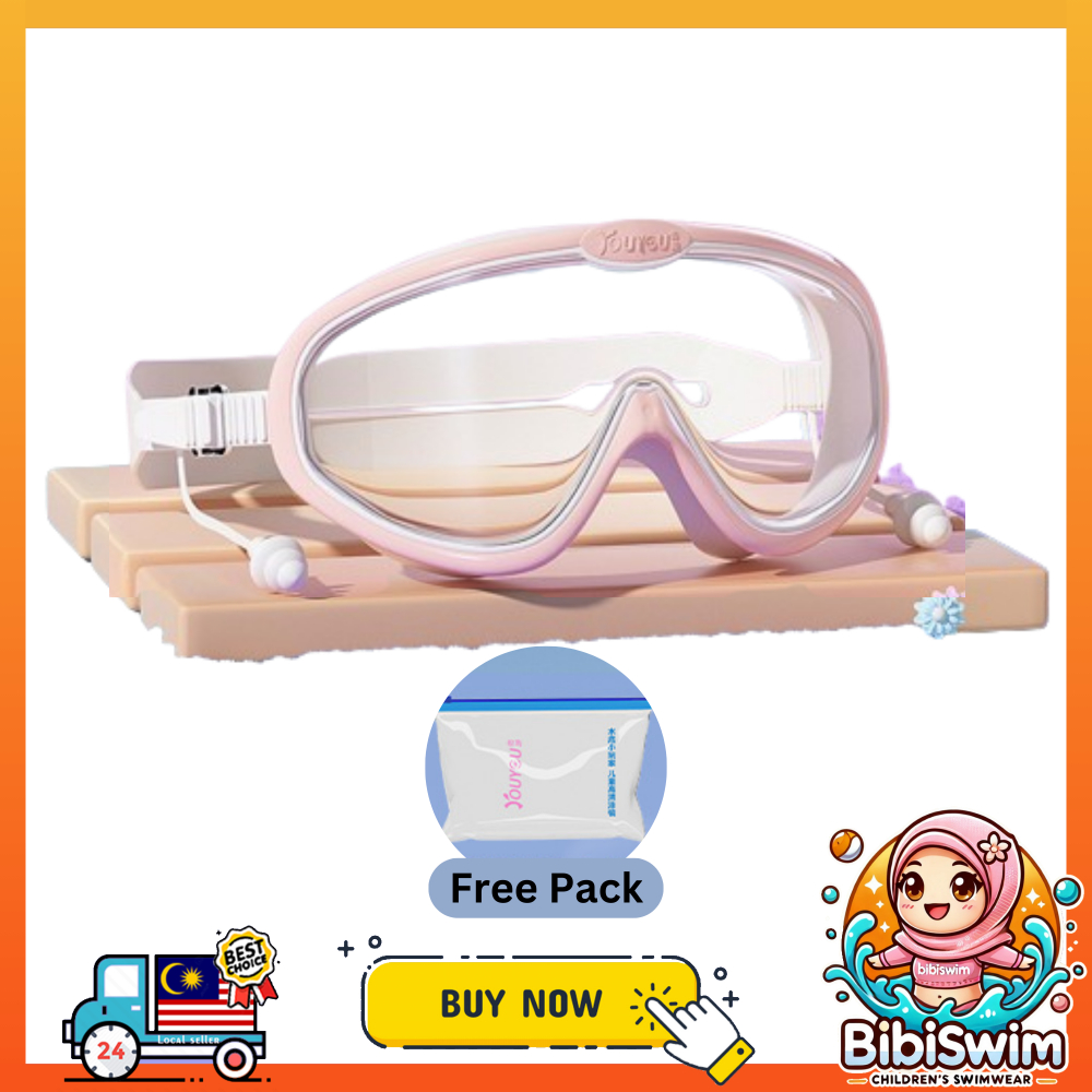BIBISWIM Swimming goggle glass glasses with ear plug  kids